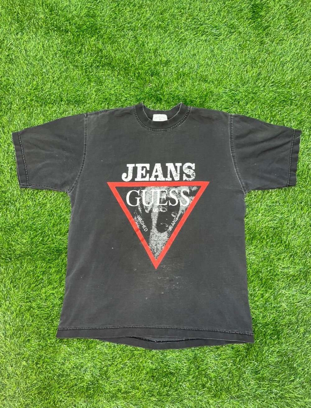Vintage Bernini Authentic Sportswear Guess Jeans Triangle Logo T-Shirt